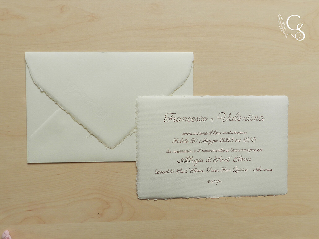 Busta per matrimonio in carta Amalfi